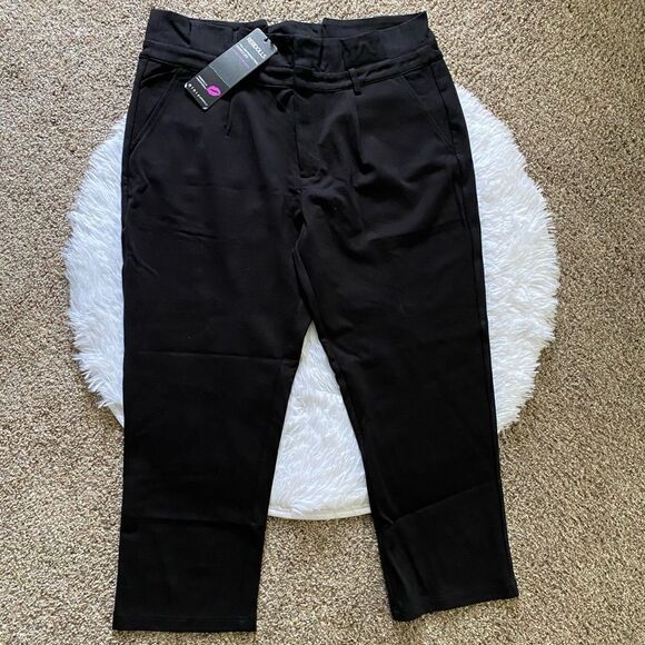 Rebdolls Let’s Discuss Paperbag Cigarette Pants Black New Womens Size 2X - Picture 1 of 10